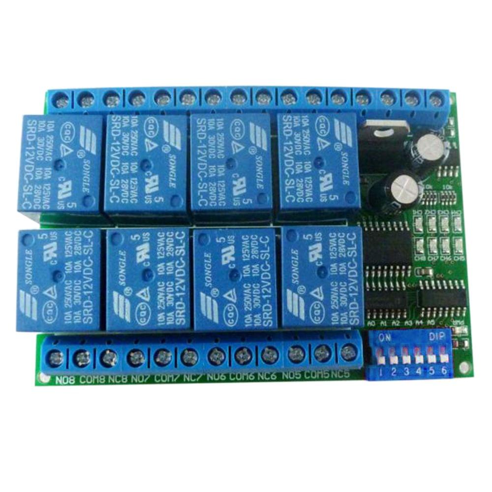12V 8CH RS485 Relay Modbus RTU Protocol Serial Port Remote