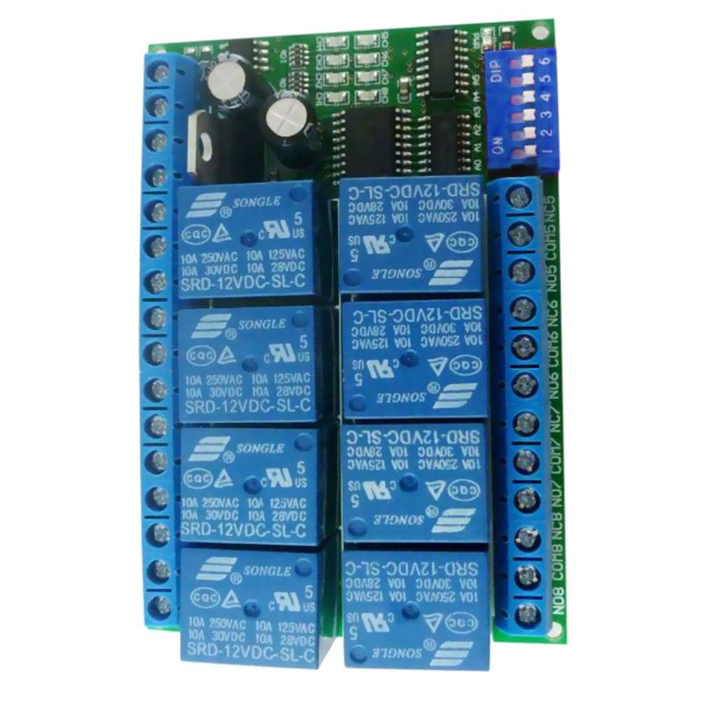 12V 8CH RS485 Relay Modbus RTU Protocol Serial Port Remote