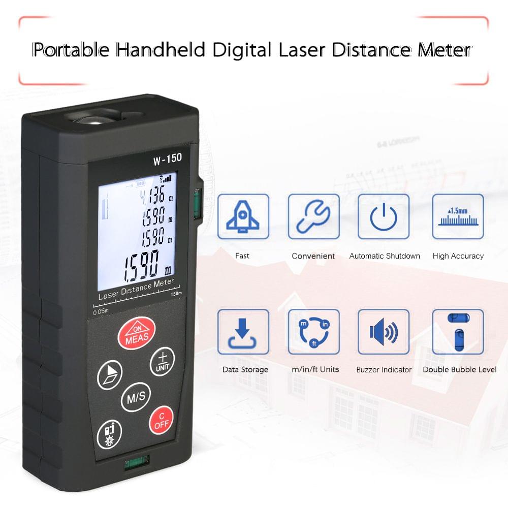 150m/492ft m/in/ft Mini Handheld Digital Laser Distance - 150m