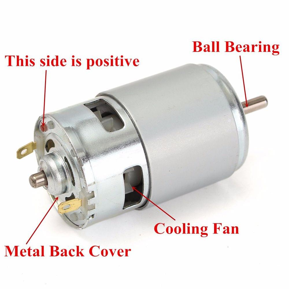 775 DC 12V-36V 3500-9000RPM Motor Ball Bearing Large Torque