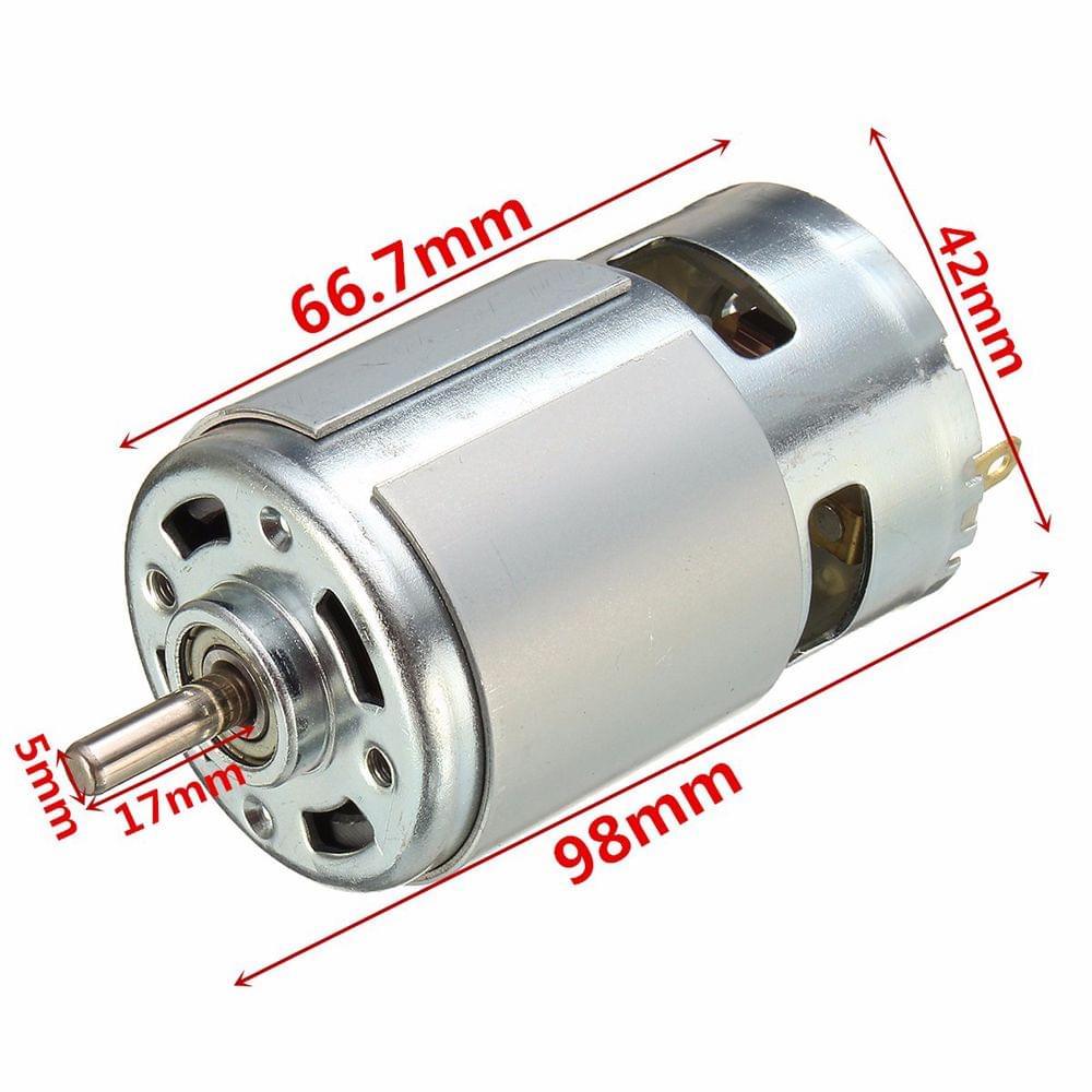 775 DC 12V-36V 3500-9000RPM Motor Ball Bearing Large Torque