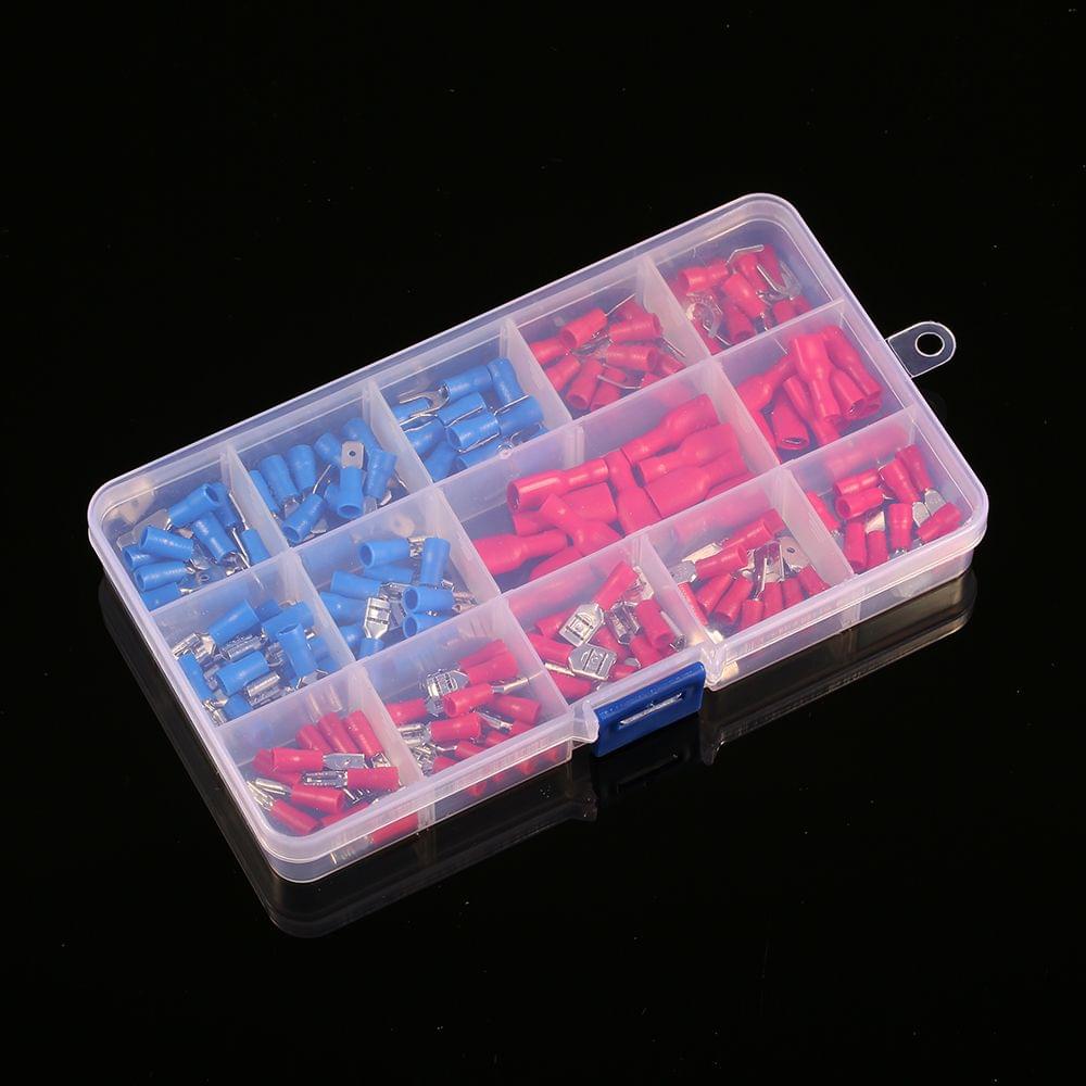 140Pcs/Box Assorted Insulated Terminals Crimp Electrical