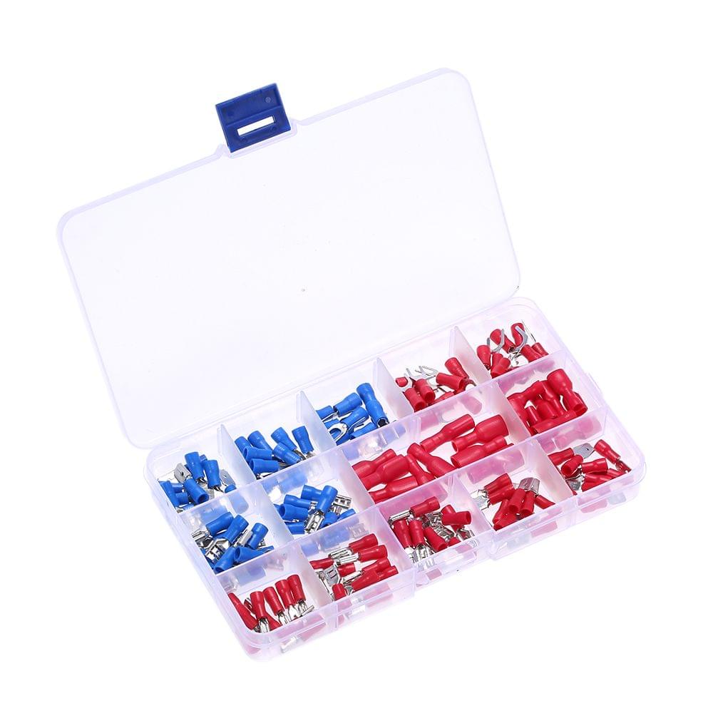 140Pcs/Box Assorted Insulated Terminals Crimp Electrical