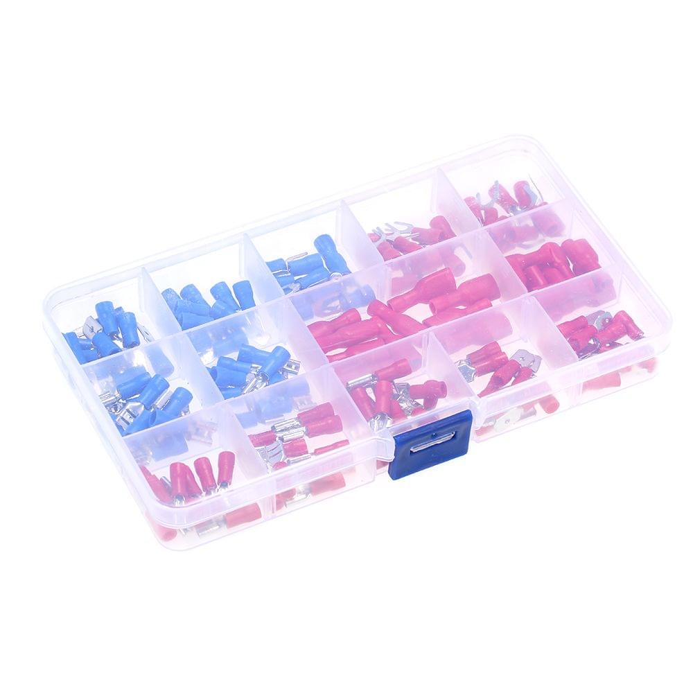 140Pcs/Box Assorted Insulated Terminals Crimp Electrical