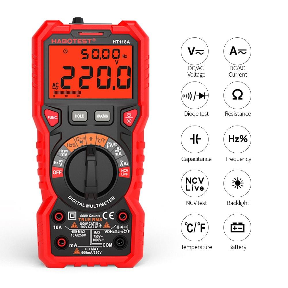 HABOTEST HT118A Digital Multimeter Auto Range Multi-meter