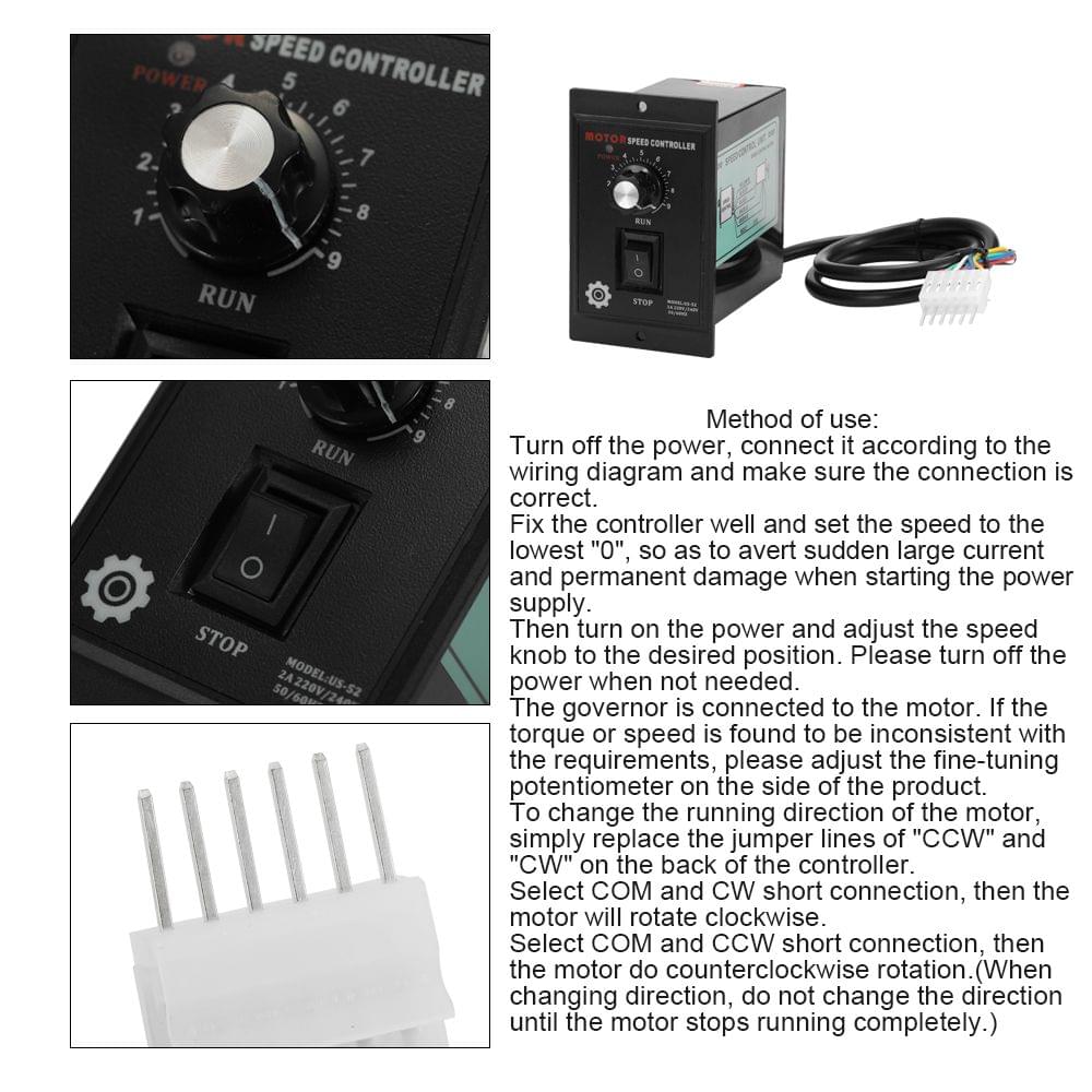400W 50/60Hz 220V AC Motor Speed Control Pinpoint Regulator