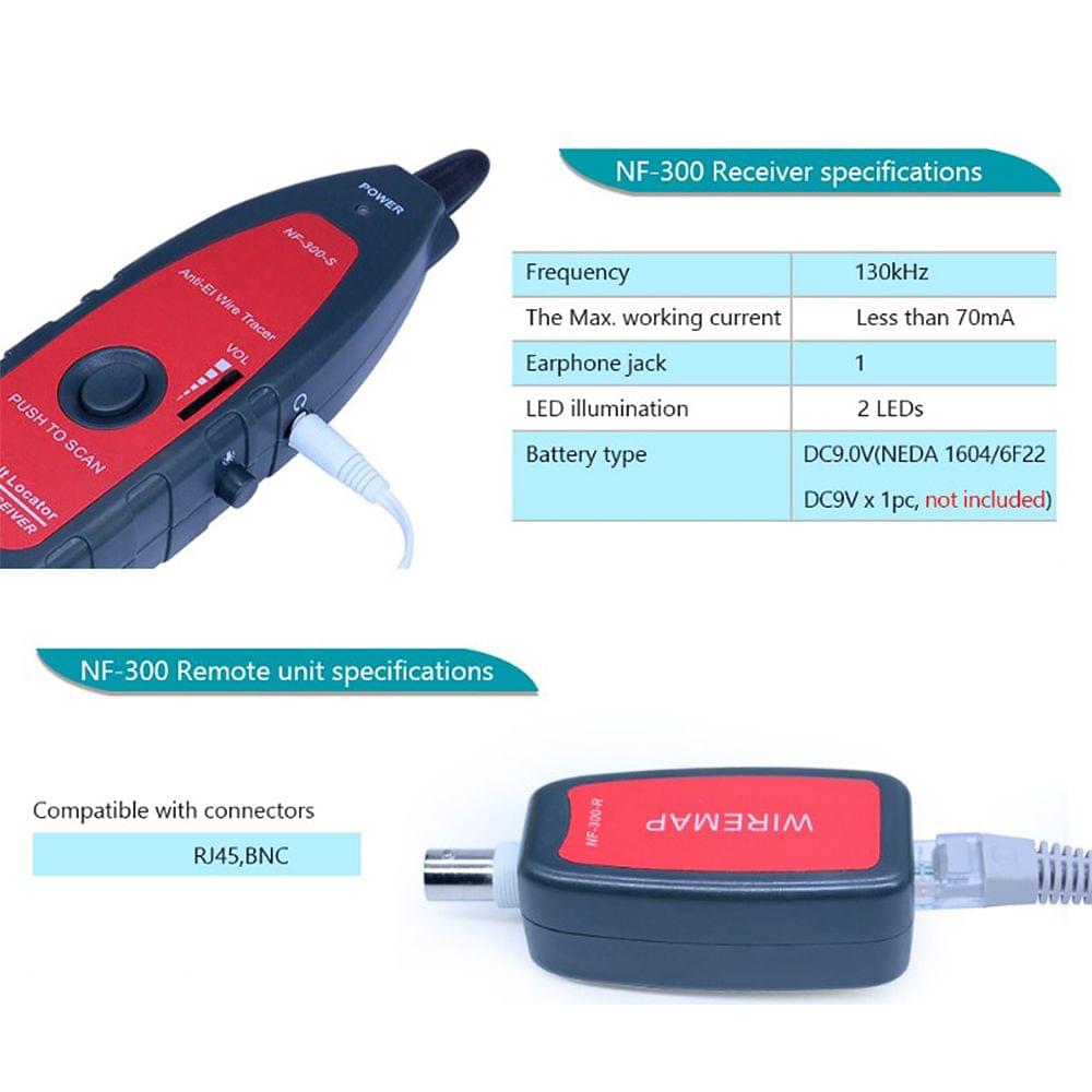 Multi-functional LCD Network Cable Tester RJ11 RJ45 Wire