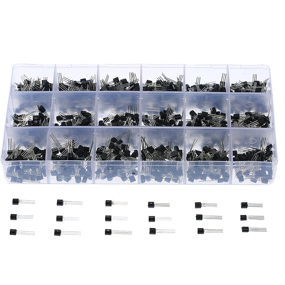 900pcs 18 Value Bipolar Triode Transistor TO-92 Box Kit