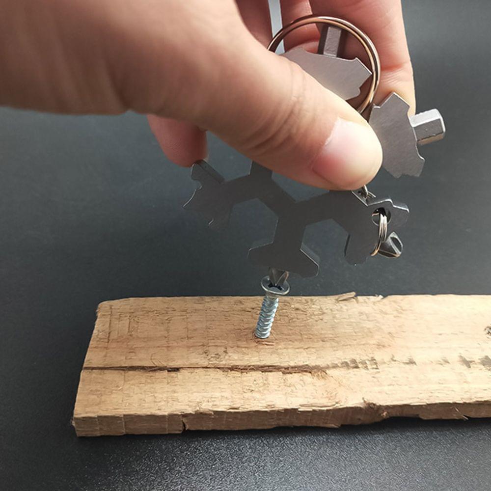 18 in 1 Snowflake Multi-tool Pocket Tool Spanner Hex Wrench