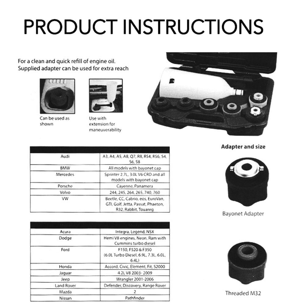 8pcs Car Engine Oil Filling Filler Set Oil Change Funnel - 1