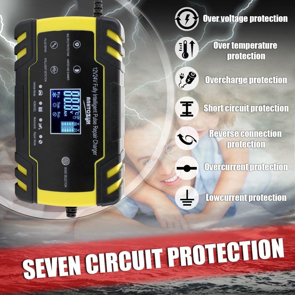 Mini Size Portable 12V/24V Car Cell Charger Adapter Power - US Plug