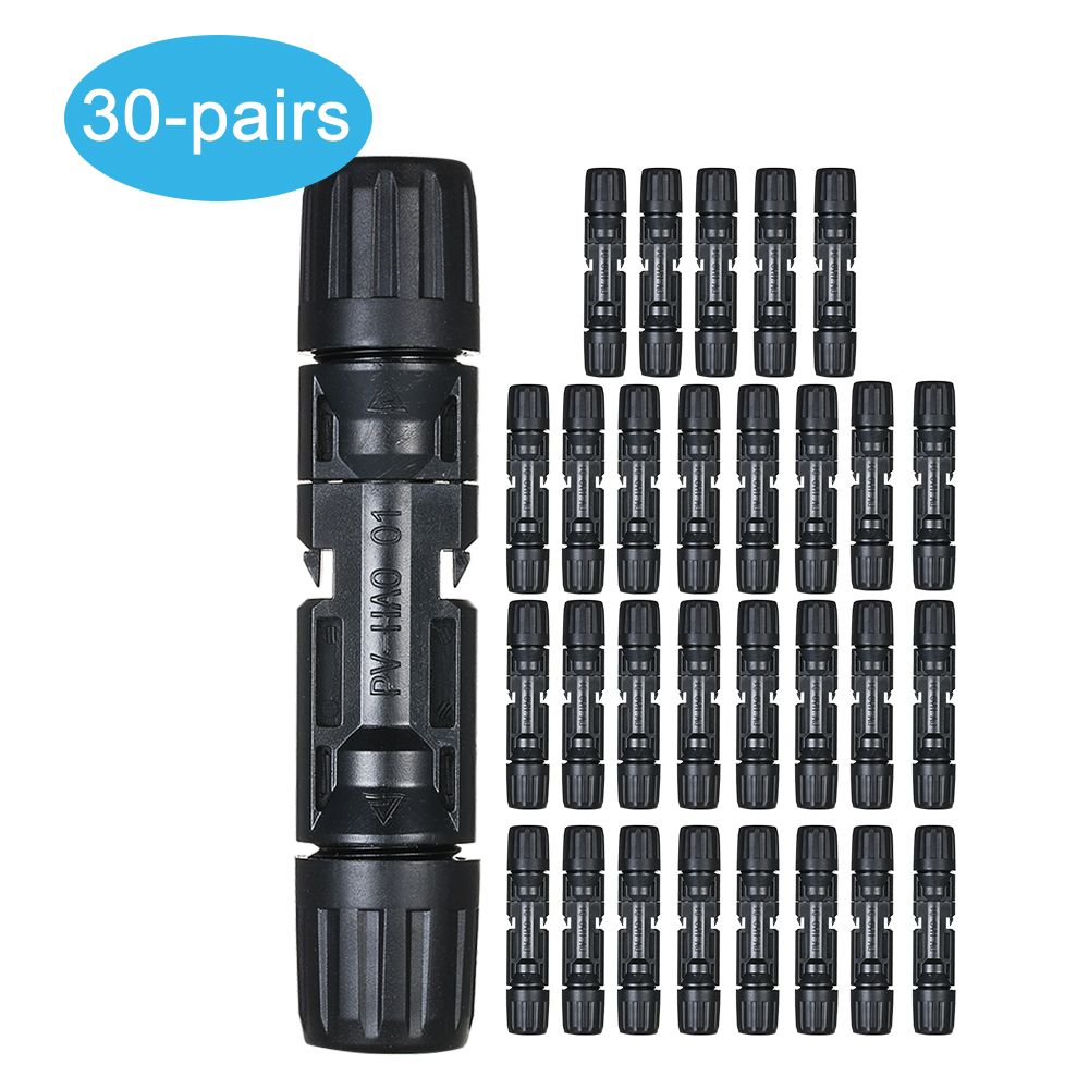 Connectors Solar Energy Panel Adaptor Solar Panel Connectors - 30-pairs