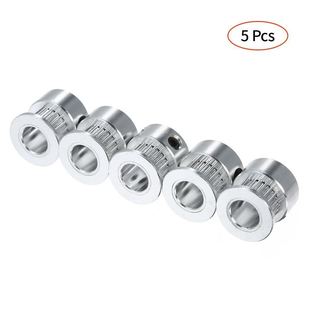 5pcs Pulleys GT2 Idler Pulley GT2 Timing Pulley Timing Belt - 20-toothed bore 8mm
