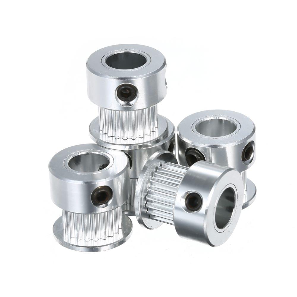 5pcs Pulleys GT2 Idler Pulley GT2 Timing Pulley Timing Belt - 20-toothed bore 8mm