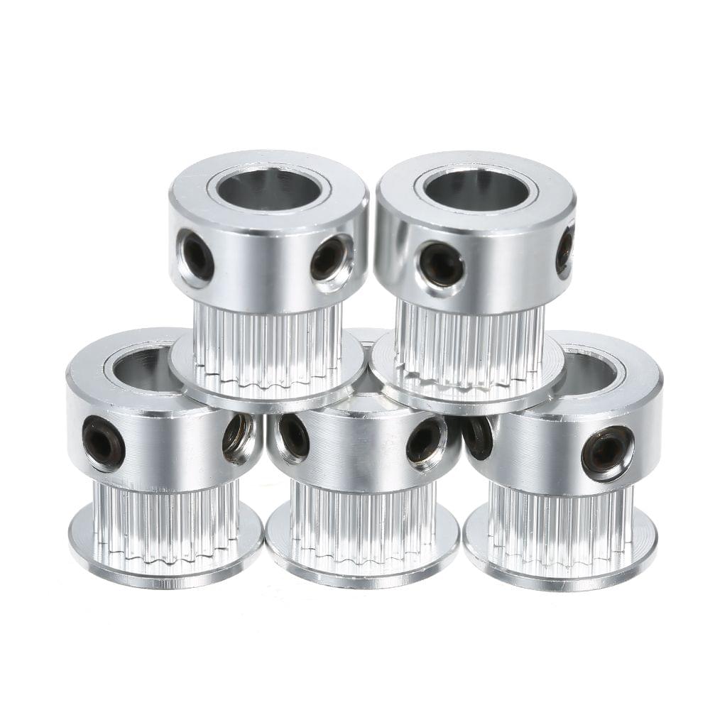 5pcs Pulleys GT2 Idler Pulley GT2 Timing Pulley Timing Belt - 20-toothed bore 8mm