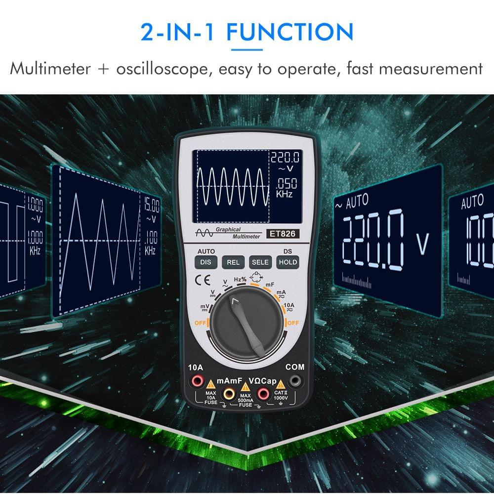 2-in-1 Intelligent Digital Oscilloscope Multimeter DC/AC