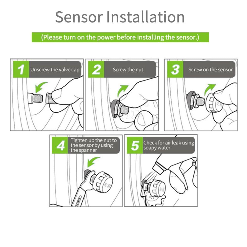 TPMS Tire Pressure Monitoring System Universal Wireless with