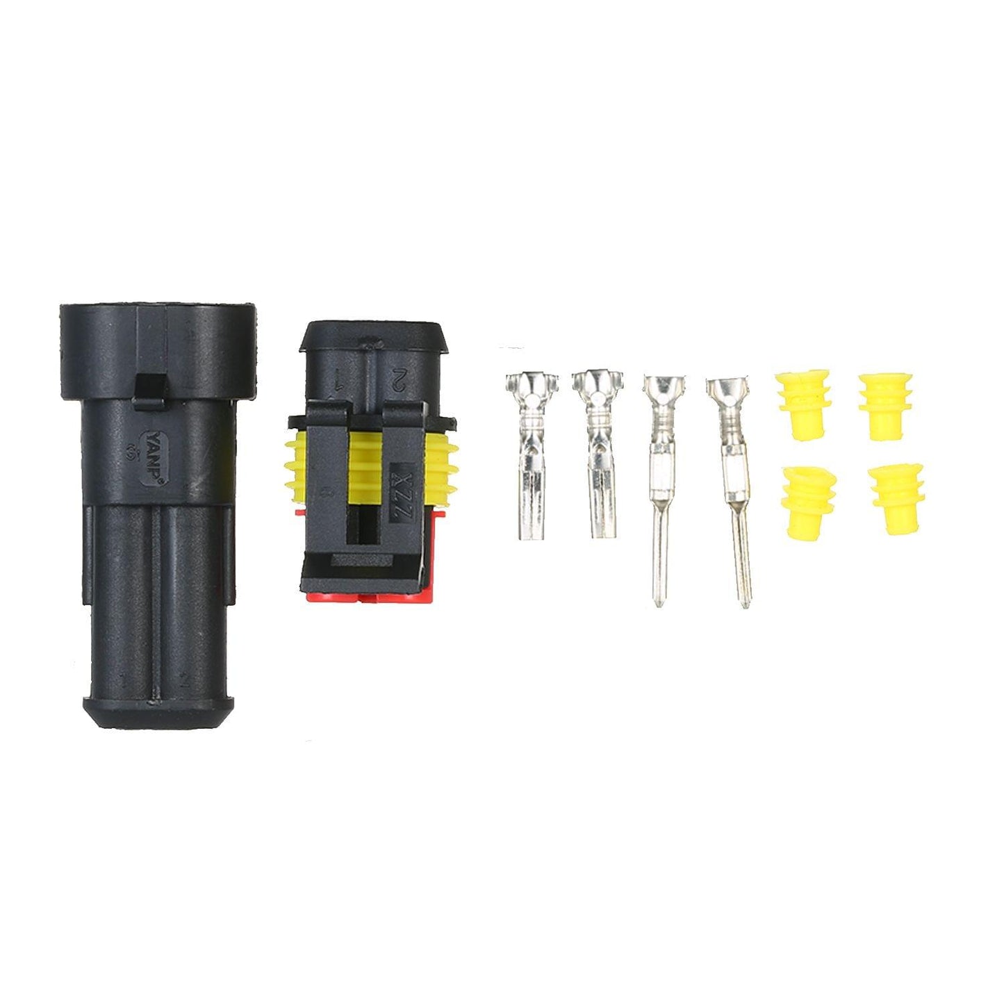 5pcs 2-Pin Way Waterproof Electrical Connector Plug with - 2P