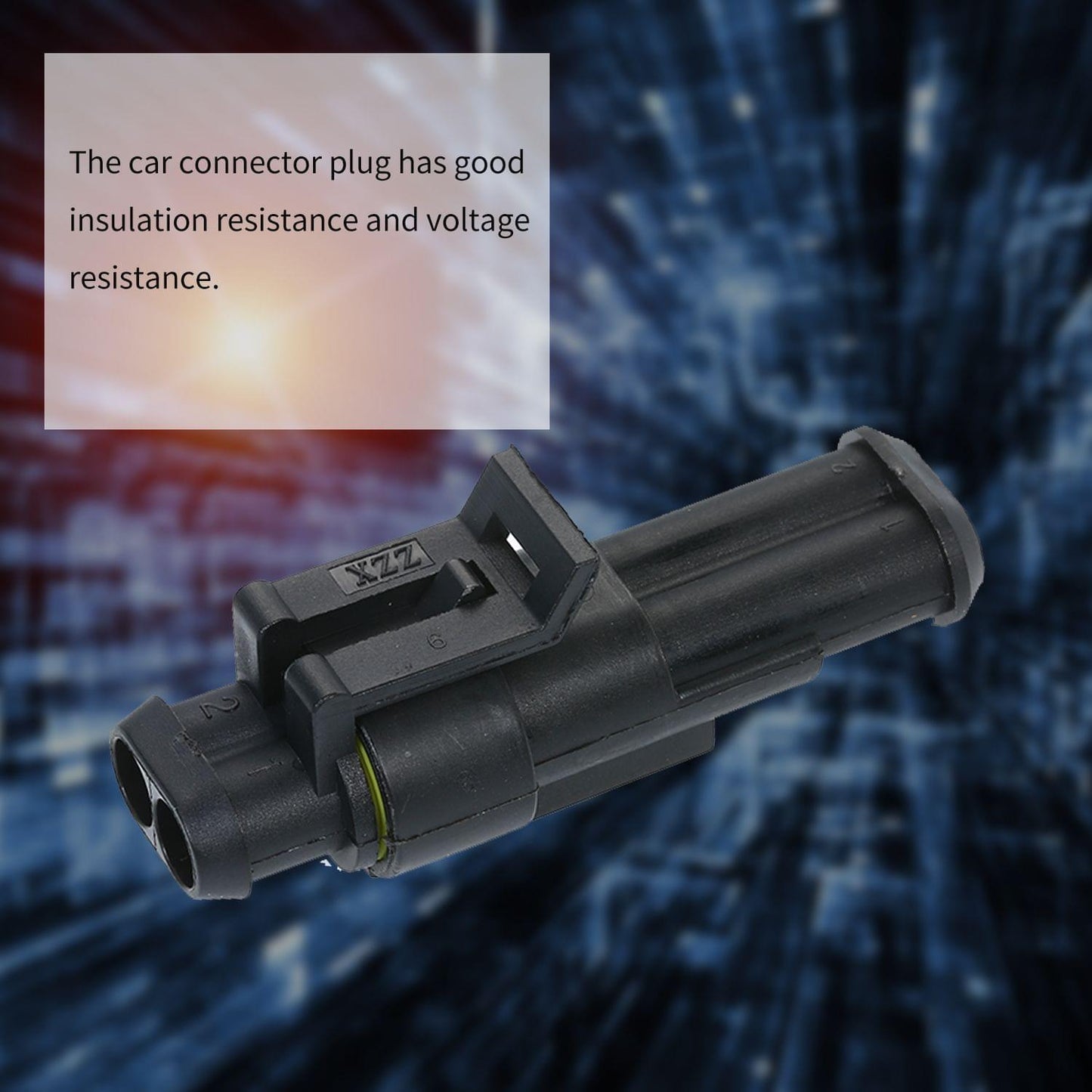 5pcs 2-Pin Way Waterproof Electrical Connector Plug with - 2P