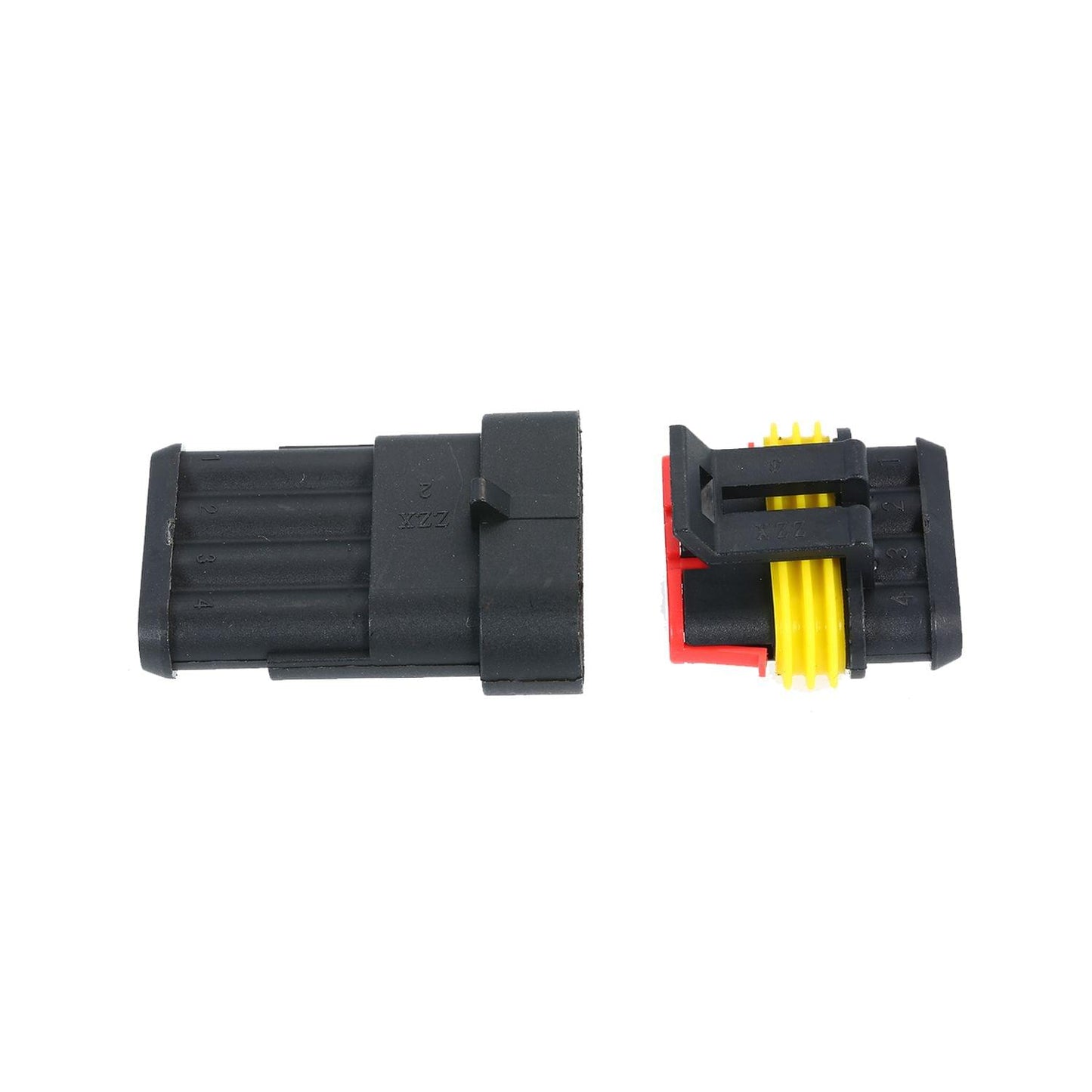 5pcs 4-Pin Way Waterproof Electrical Connector Plug with - 4P