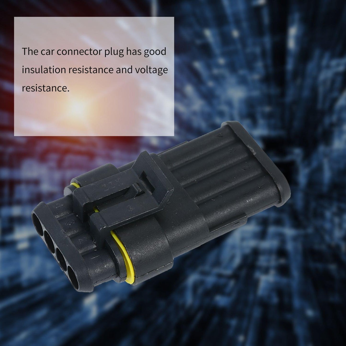 5pcs 4-Pin Way Waterproof Electrical Connector Plug with - 4P