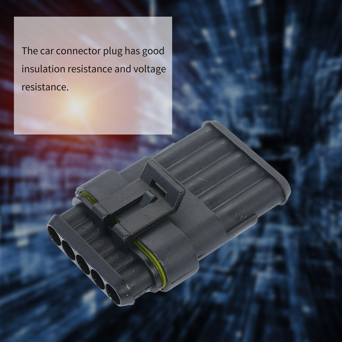 5pcs 5-Pin Way Waterproof Electrical Connector Plug with - 5P