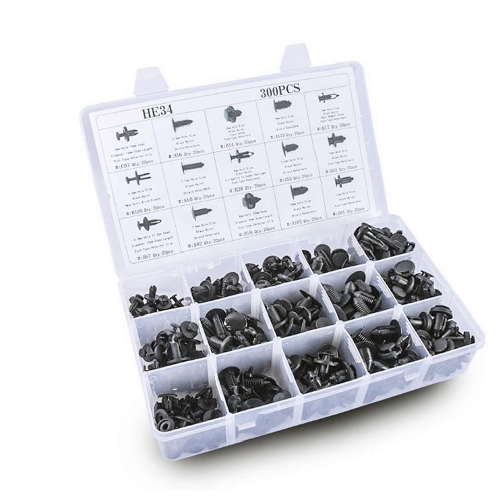 300PCS Car Body Push Pin Bumper Buckle Moulding Clip Kit - 300PCS