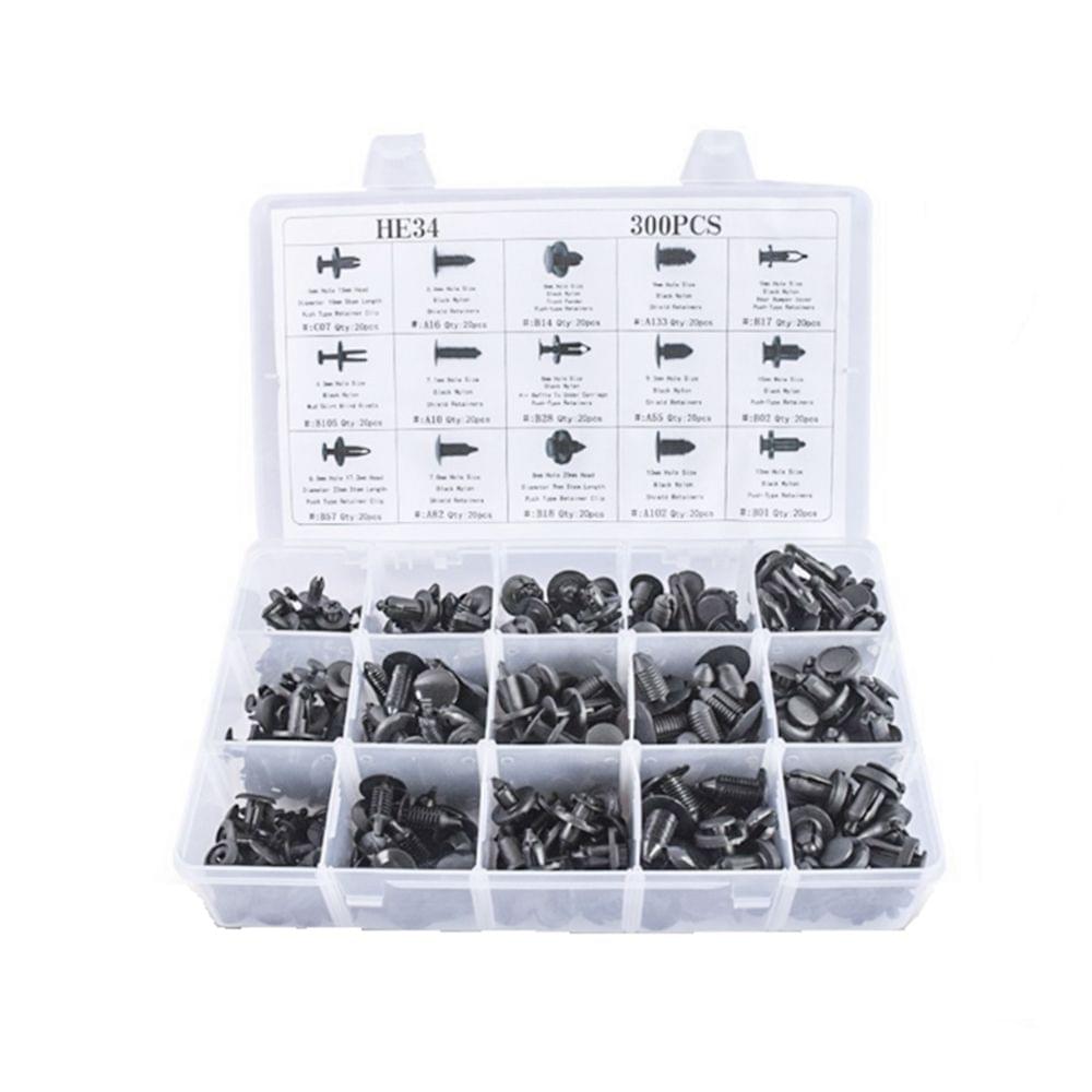 300PCS Car Body Push Pin Bumper Buckle Moulding Clip Kit - 300PCS