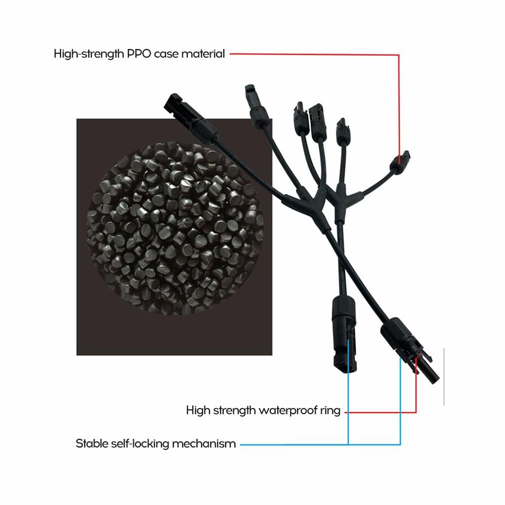 Durable Solar Photovoltaic Connector 3 Pieces In Parallel - 2