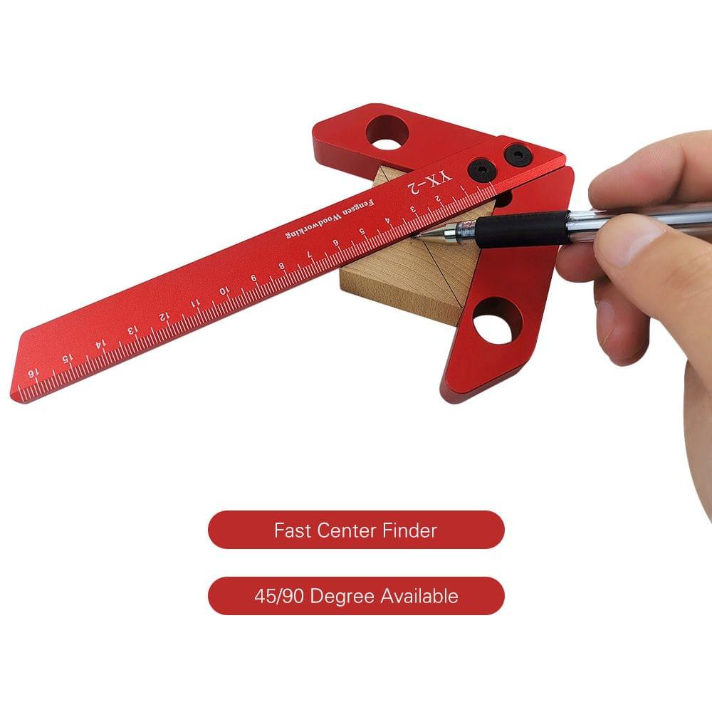 Center Finder Scribe Square Center Measuring Tool 45/90 - Large