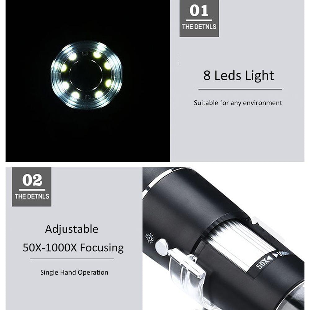 Digital Microscope 3 in 1 Port Type-C 1000x Magnification