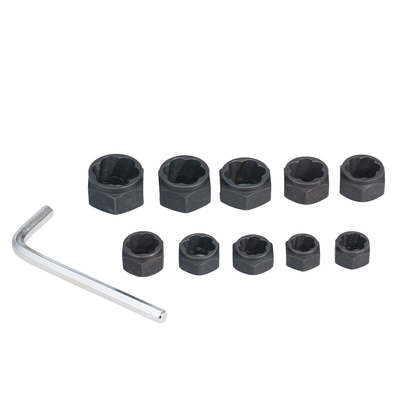 11Pcs Impact Bolt Nut Remover Set Nut Extractor Twist Socket