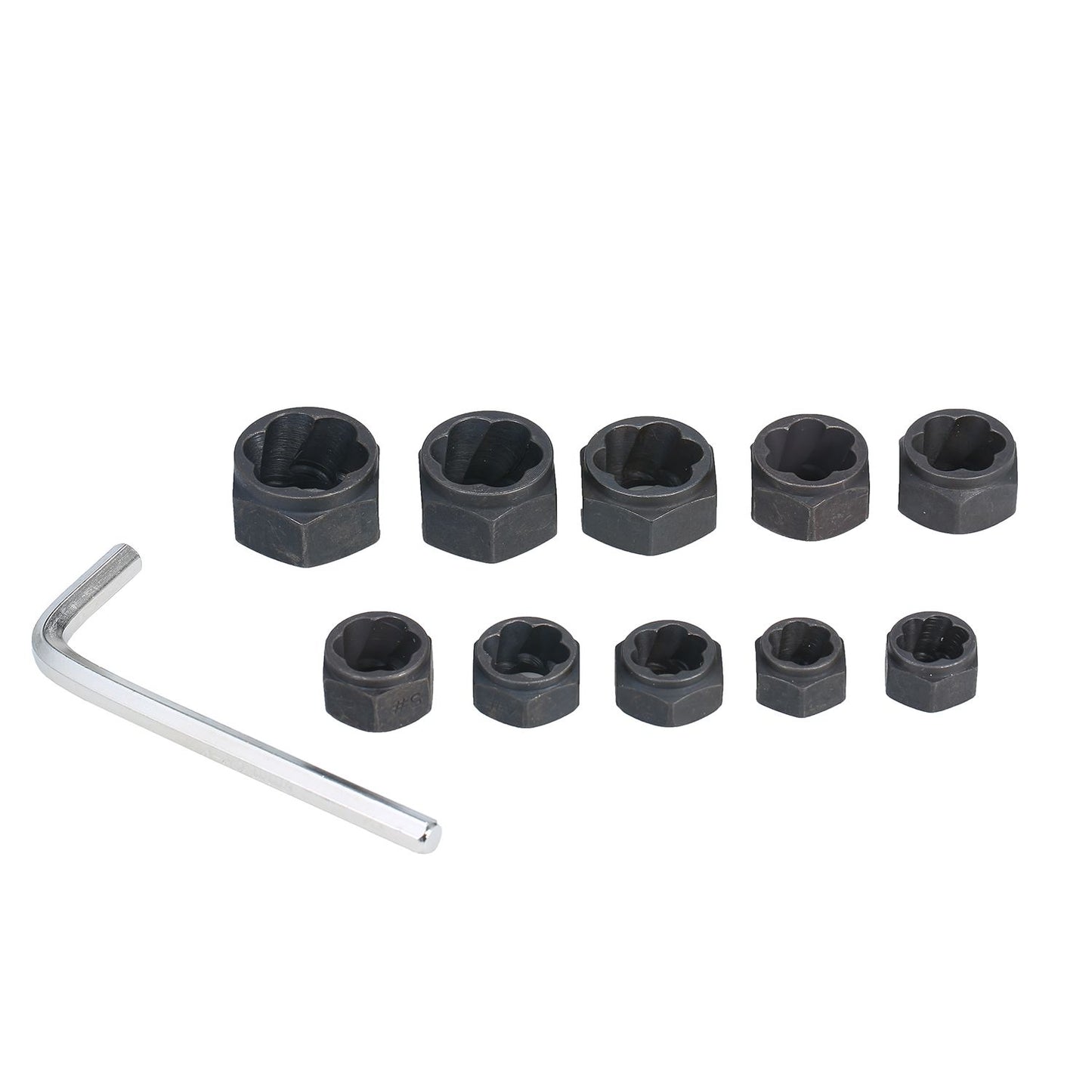 11Pcs Impact Bolt Nut Remover Set Nut Extractor Twist Socket
