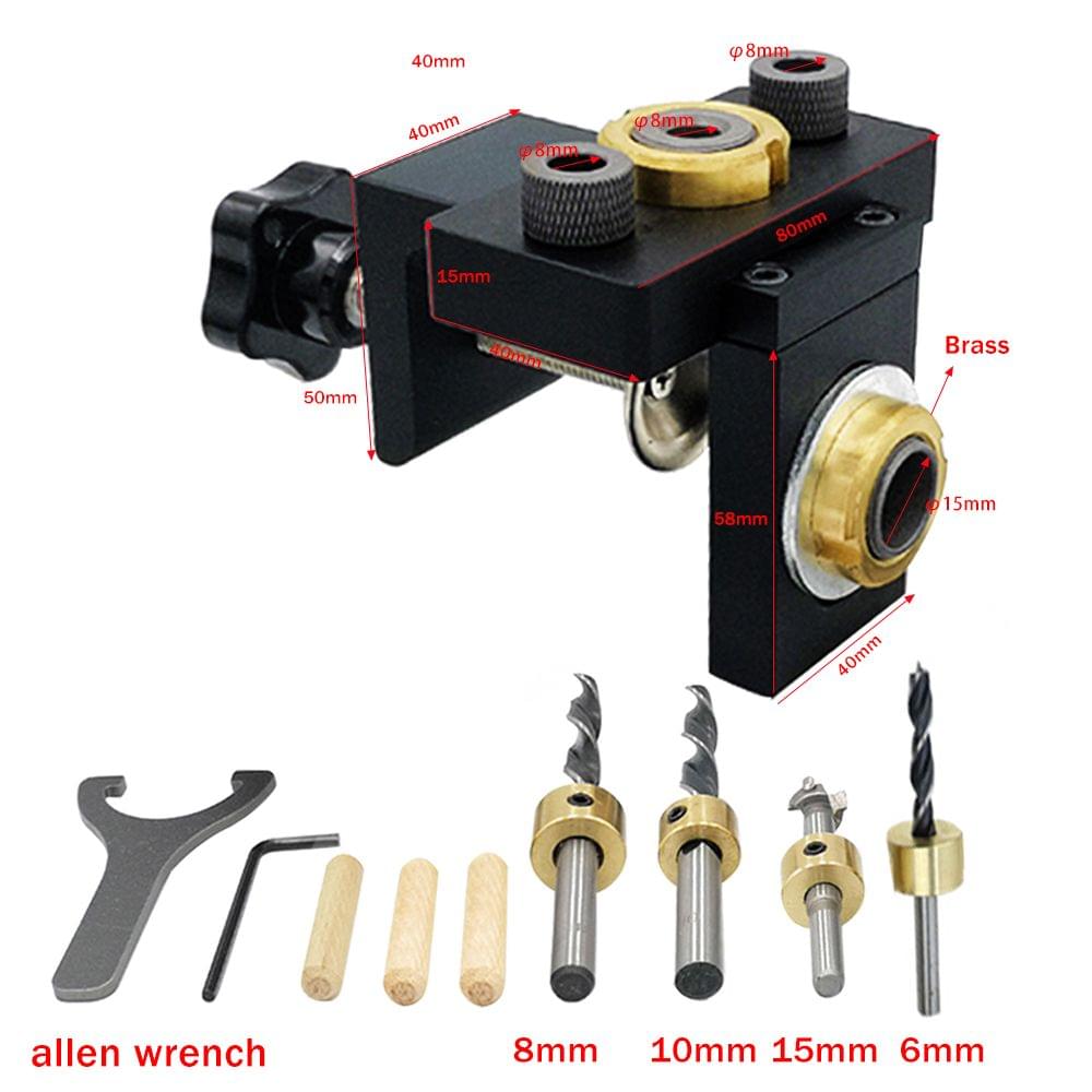Doweling Jig Pocket Hole Jig Kit Wood Vertical Drilling