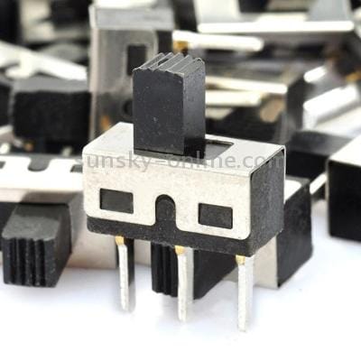 20 pcs 3-Pin Slide Switch DIY Parts (Black)