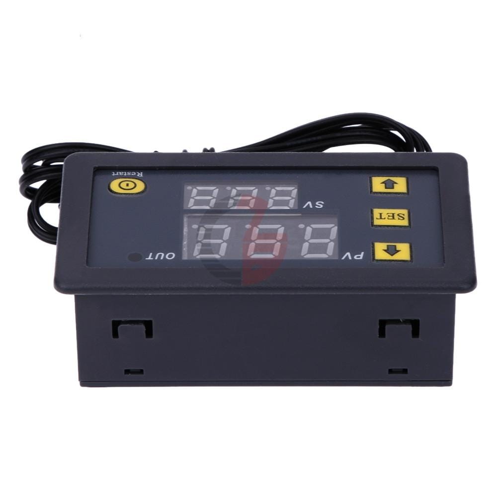 High-precision Microcomputer Intelligent Digital Display Switch Thermostat, Style:12V Power Supply (Red and Green Display)