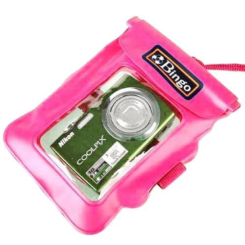 Bingo Waterproof Bag for Digital Camera, Size: 125 x 115 mm, Lens Dia. / Length: 55 / 26 mm (Pink)