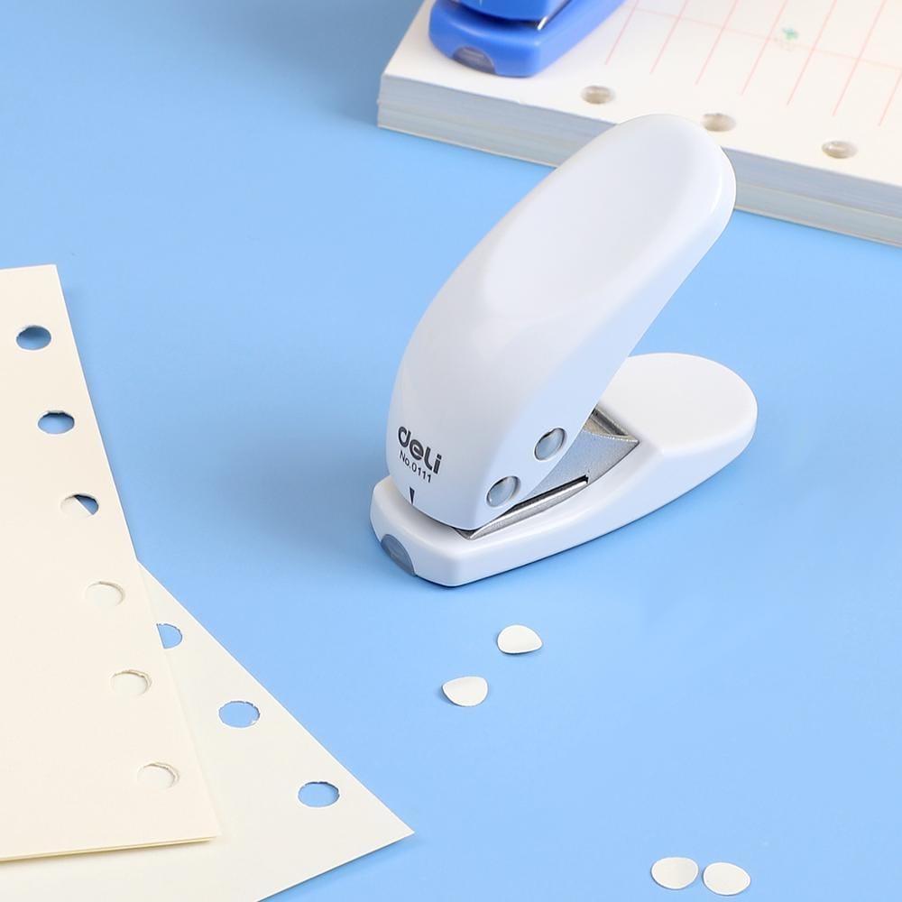 Deli Mini Small Hole Punch Single Circular Hole Punch Machine Manual Hole Punch, Size: 6x5.5cm, Random Color Delivery