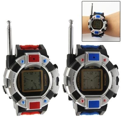One Pair of Watch 2-Way Radio Walkie Talkie Interphone Toy with Antenna (Blue)