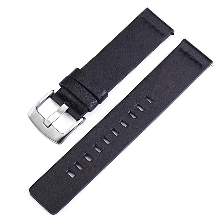 Smart Watch Silver Buckle Leather Wrist Strap for Apple Watch / Galaxy Gear S3 / Moto 360 2nd, Specification: 20mm (Brown)