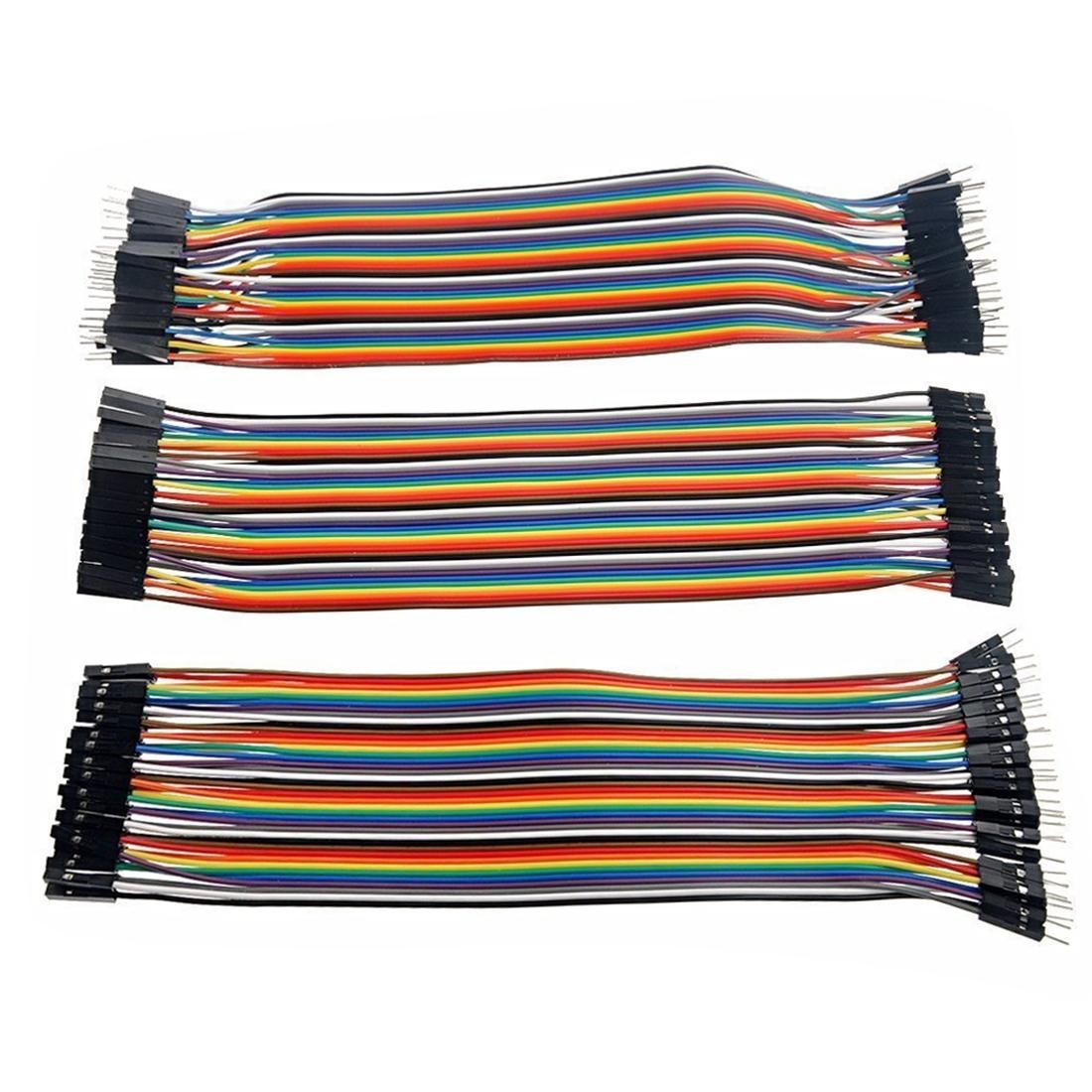 40 PCs Breadboard Male to Male / Male to Female / Female to Female Jumper Cable