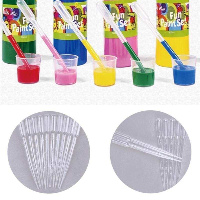 100 PCS Practical 3ml Plastic Dropper Disposable Scale Pasteurized Straw (2ml)