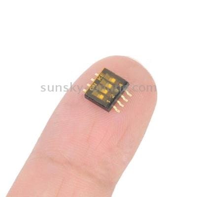5 PCS DIY 4 Position 8 Pin 1.27mm Pitch Dip Switches (Black)