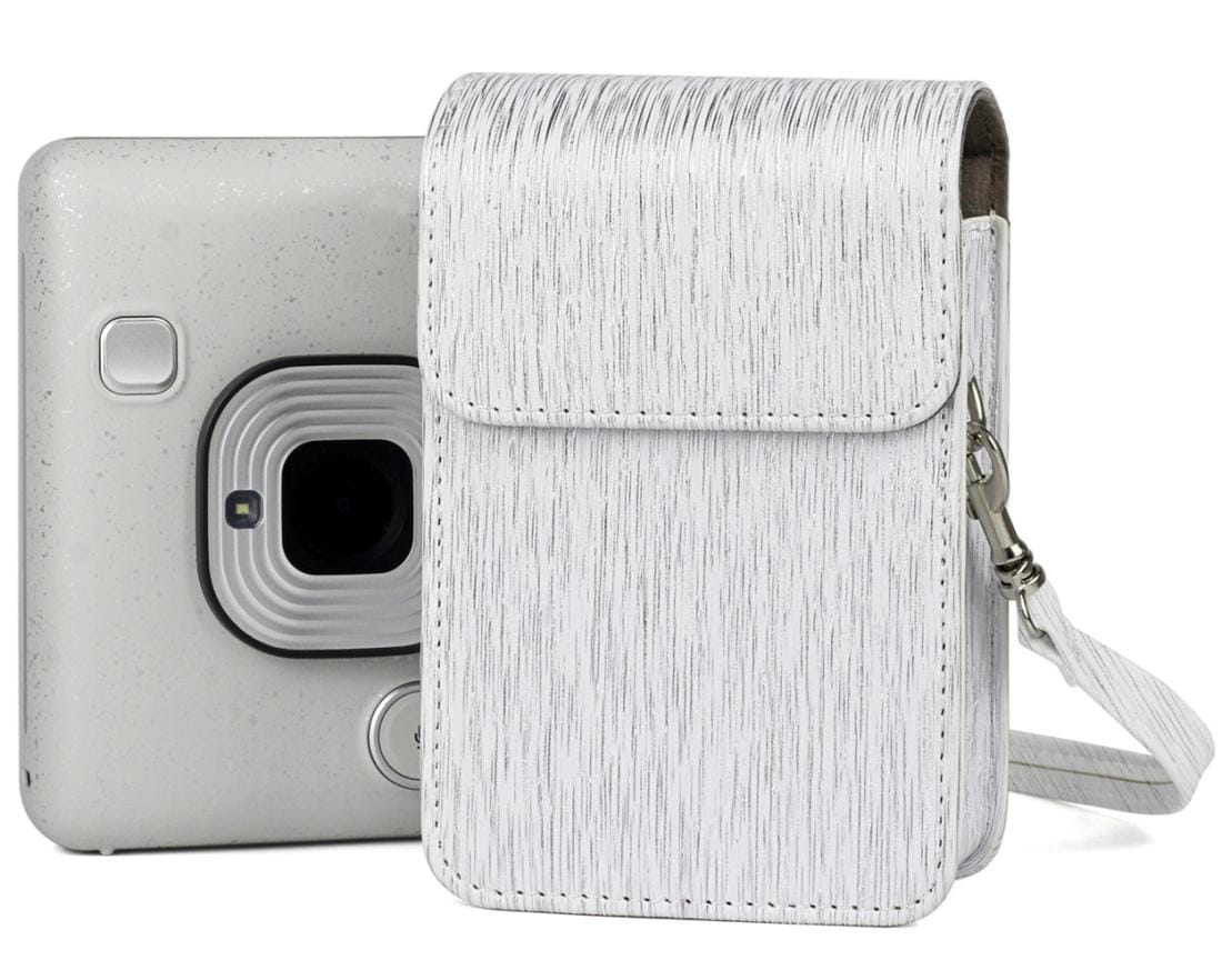 Richwell Brushed Camera Case PU Leather Case for Fujifilm Instax Mini Liplay Instant Camera (Black)