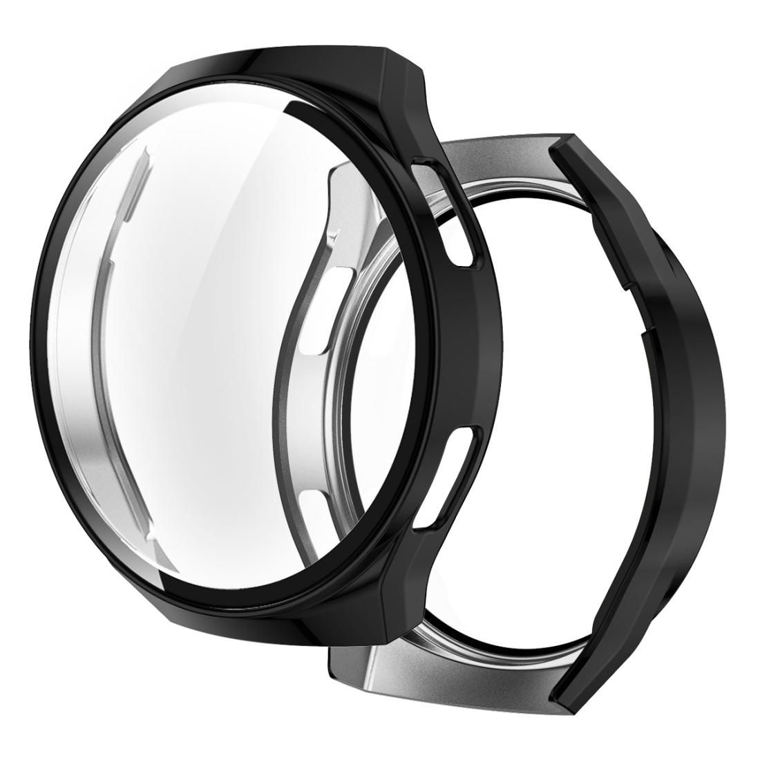 For Huawei Watch GT2e 2 in 1 Tempered Glass Screen Protector + Fully Plating PC Case (Black)