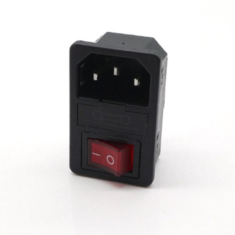 10 PCS AC-01 Three Pins Power Socket with Safety Switch Socket