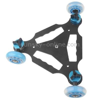 Floor Table Video Slider Track Dolly Car for DSLR Camera (Black)