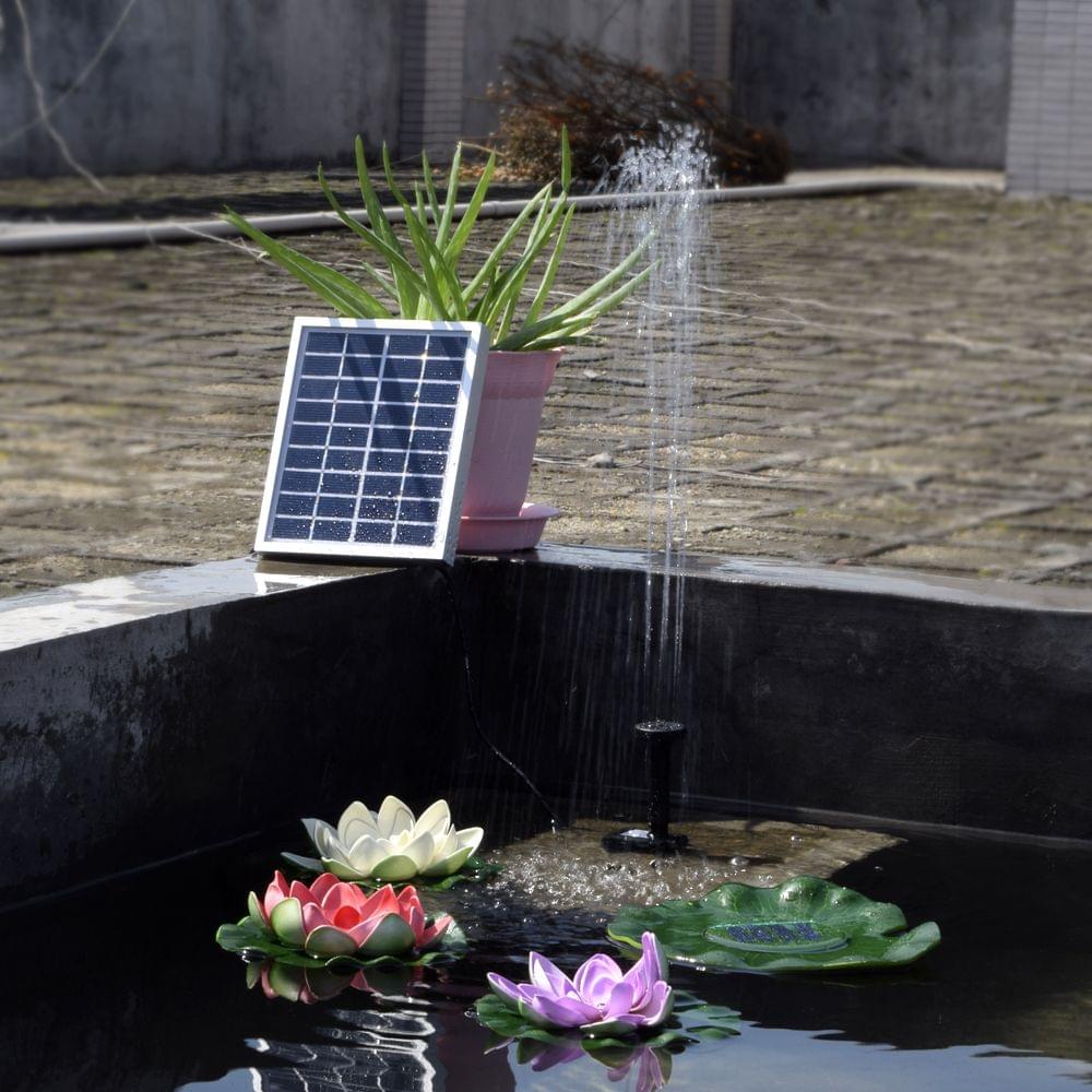 Small Type Landscape Pool Garden Fountains 9V 2W Solar Power
