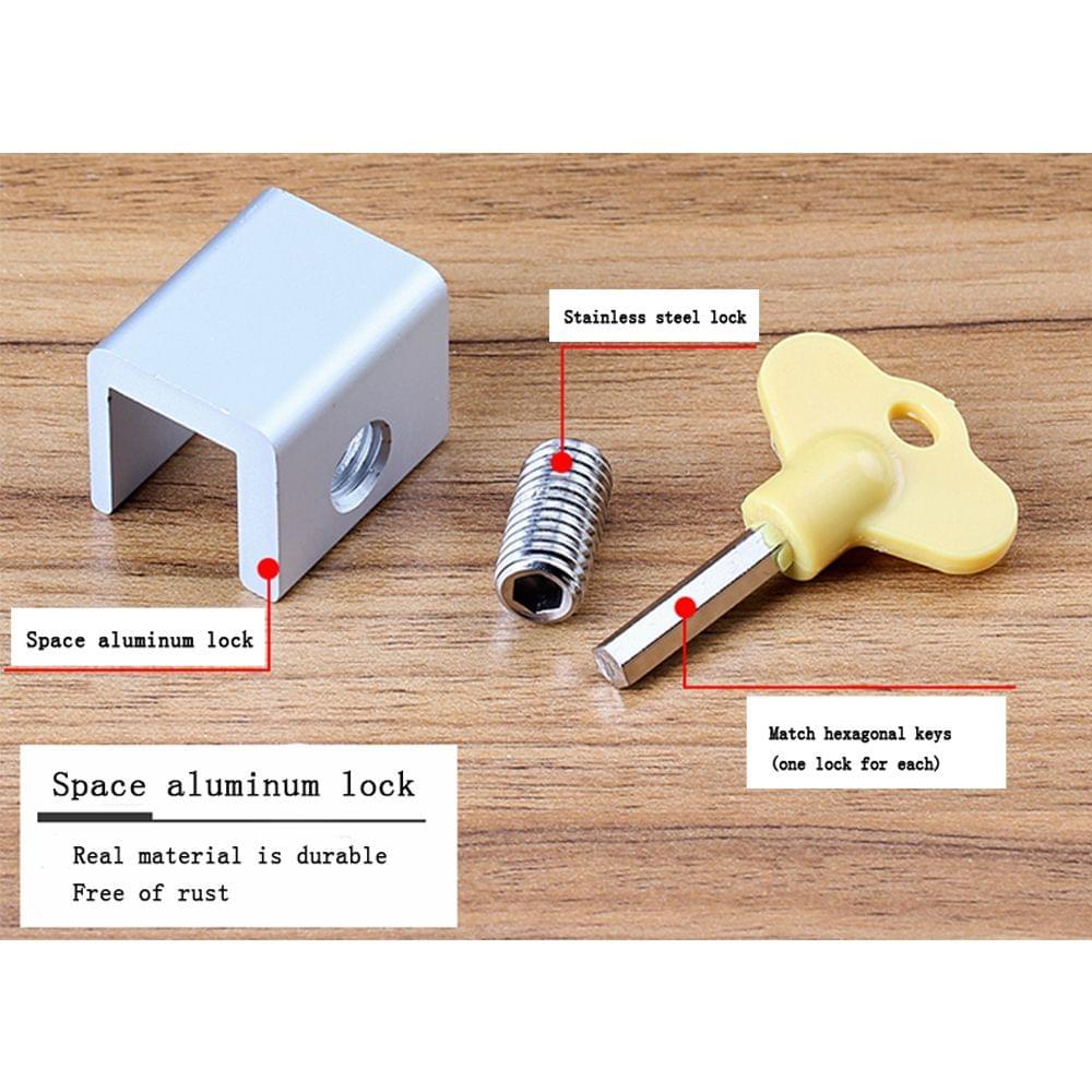 1 Pcs Adjustable Sliding Window Lock Stopper Door Frame