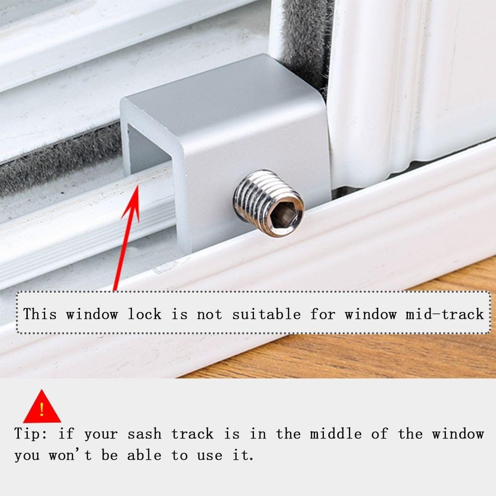 1 Pcs Adjustable Sliding Window Lock Stopper Door Frame